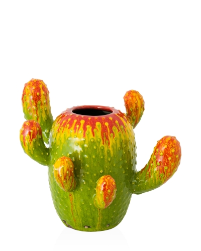 Керамічна ваза "Кактус" глазуроване покриття