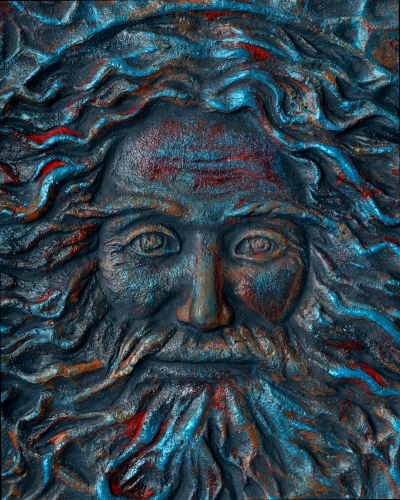 Керамічне панно "Cварог" d40 розпис