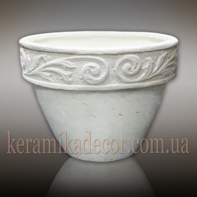 Керамический горшок белый купить 