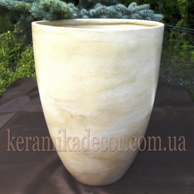 Керамический горшок с покраской под мрамор для пальм и деревьев купить
