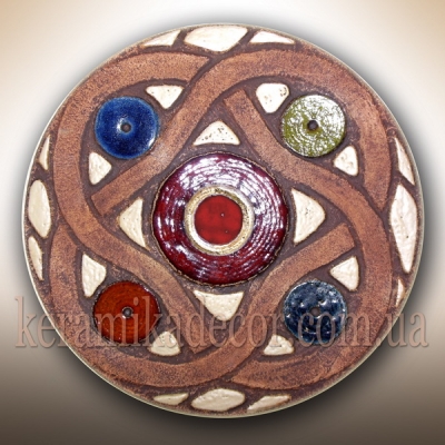 Керамическая Трипольская тарелка купить Киев