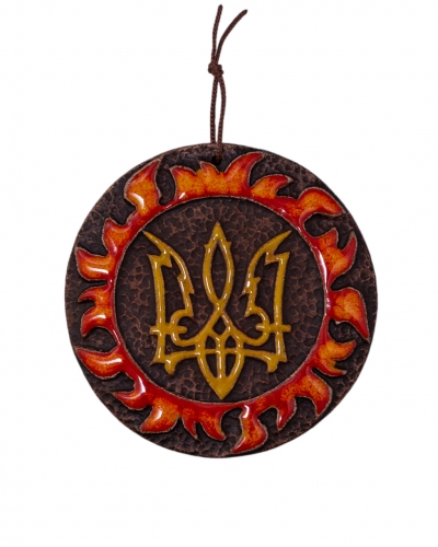 Плакетка "Тризуб" d12 глазур