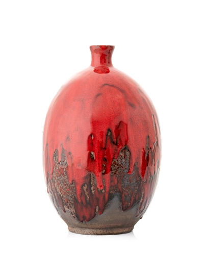 Керамічна ваза-пляшка v-106 глазур