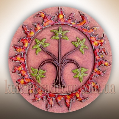 Керамическая декоративная тарелка с Деревом Жизни купить Киев