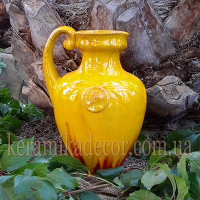 Керамический глазурованный кувшин для цветов купить для интерьера, для дома, квартиры, дачи, офиса, ресторана  Киев Украина