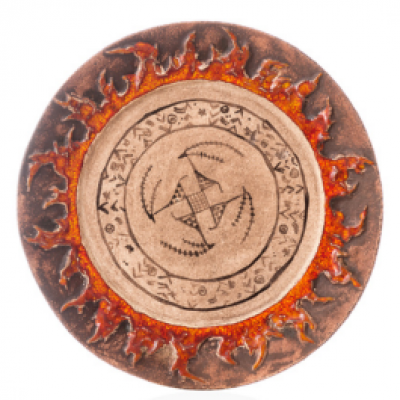 Декоративна тарілка "Небесні олені" d30 глазур