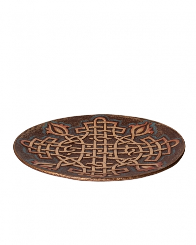 Декоративна тарілка "Обережний хрест" d30 золото