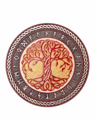 Диск рунічне дерево d41 глазур/золото