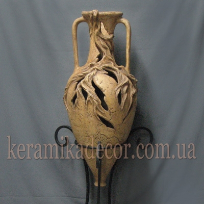 Керамическая амфора светильник для декора купить Киев