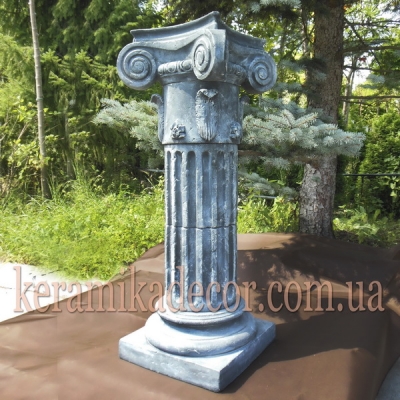Керамическая колонна, пьедестал на 2 сегмента c переходником d=220мм, с ионической всесторонней капителью и базой k-2vpu для дизайна Купить Украина