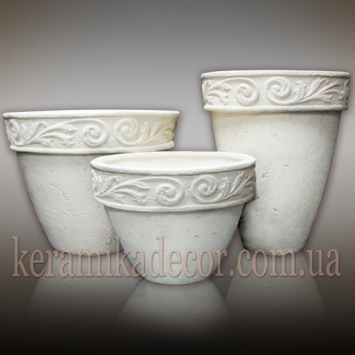 Керамические горшки белые купить