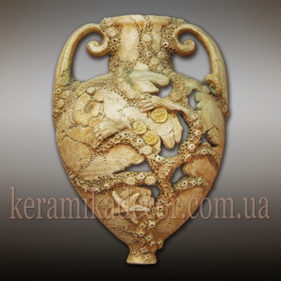 Керамическая полуамфора для интерьера гостинной, басейна, бани, для ландшафтного дизайна купить Киев Украина