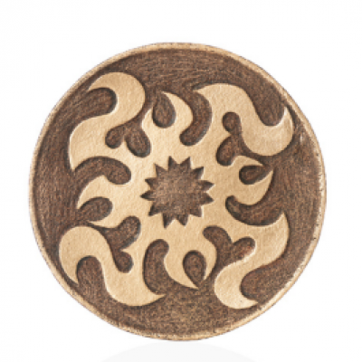 Декоративна тарілка "Вогонь Творіння" d30 золото