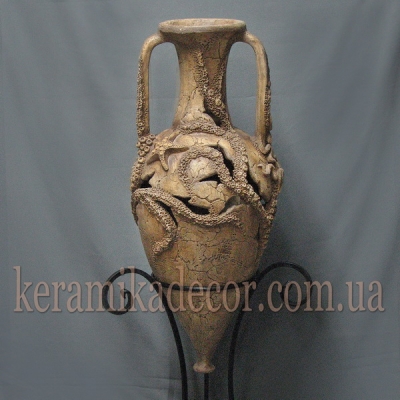 Керамическая амфора светильник для интерьера гостинной, басейна, бани, для ландшафтного дизайна купить Киев