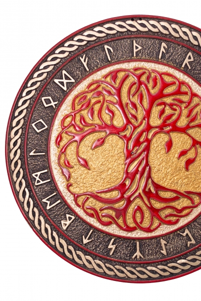 Диск рунічне дерево d41 глазур/золото