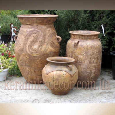 Керамические Трипольские горшоки для цветов, дизайн интерьеров, ландшафтный дизайн купить Киев