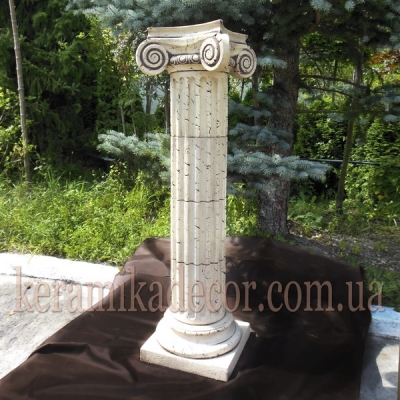 Керамическая колонна, пьедестал на 4сегмента, d=220мм с ионической всесторонней капителью и базой k-4vb  купить