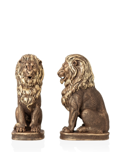 Керамічна скульптура "Лев" h 28см акрилове покриття