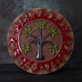 Декоративна тарілка-диск "Богиня Жива" d19 глазур