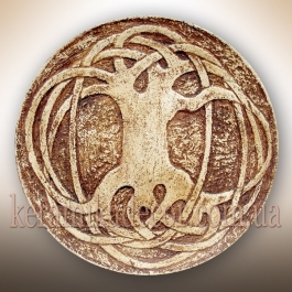 Декоративная тарелка с деревом жизни купить