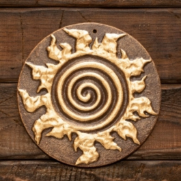 Плакетка "Спіраль №1" в золотому покритті