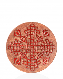 Декоративна тарілка "Обережний хрест" d30 глазур