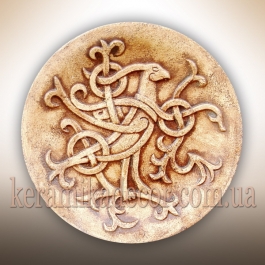 Декоративна тарілка " Рарог (Фініст – ясний сокіл)" d19 ангоб