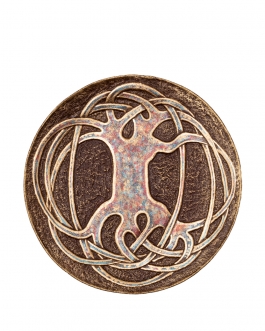 Декоративна тарілка "Дерево Всемир'я" d30 в золоті