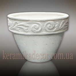 Керамический горшок белый купить 