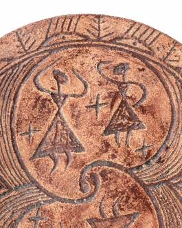 Декоративна тарілка "Танок богинь" d30 ангоб