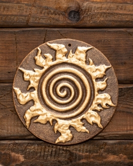 Плакетка оберіг Спіраль d12 в золоті
