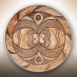 Декоративна тарілка "Дуальність" d30 ангоб