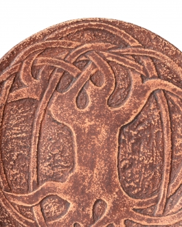 Декоративна тарілка "Дерево Всемир'я" d30 ангоб