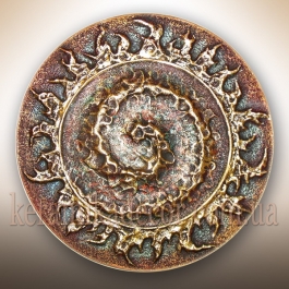 Декоративна тарілка "Спіраль" d30 золото