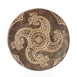 Декоративна тарілка "Рунічна Сварга" d38 золото