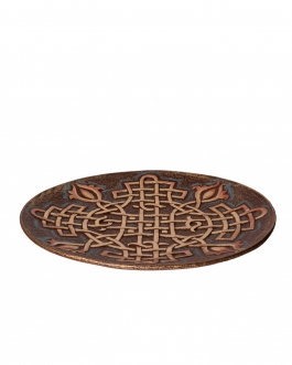 Декоративна тарілка "Обережний хрест" d30 золото