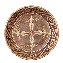 Декоративна тарілка "Сварга в танці" d30 золото