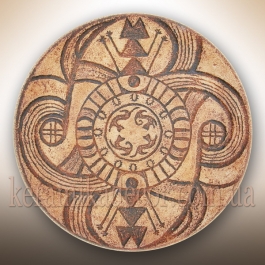 Декоративна тарілка "Титан Пуруша" d30 ангоб