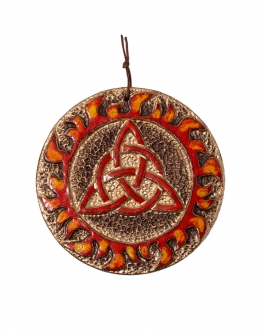 Плакетка "Триглав Трилисник" d16 глазур/золото