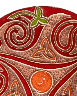 Декоративна тарілка-диск "Триглав" d24 глазур