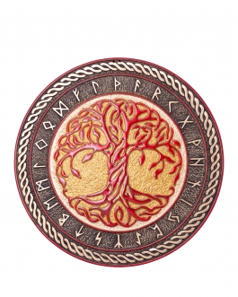 Диск рунічне дерево d41 глазур/золото