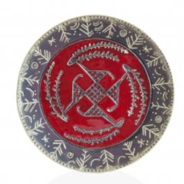 Декоративна тарілка "Небесні олені" d30 глазур/золото