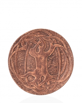 Декоративна тарілка "Дерево Всемир'я" d30 ангоб