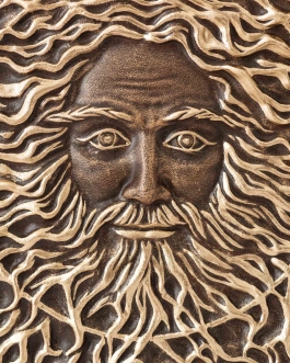 Керамічне панно "Cварог" d40 золото