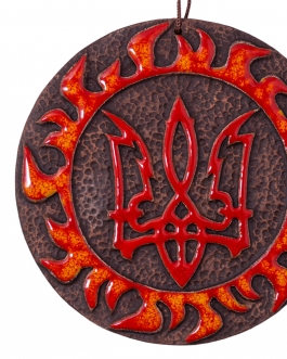 Плакетка "Тризуб" в глазурованому покритті