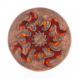 Декоративна тарілка "Вогонь Творіння" d30 глазур