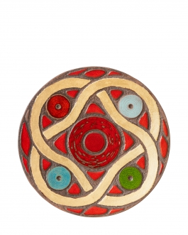 Декоративна тарілка "П`ятий елемент" d30 глазур/золото