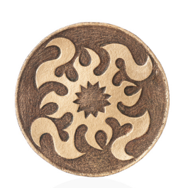 Декоративна тарілка "Вогонь Творіння" d30 золото