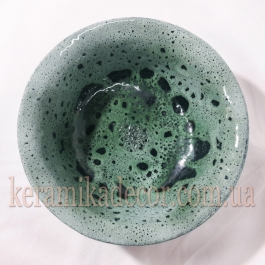 Керамическая глазурованная тарелкоа со славянским символом "Алатырь" купить для подарка, для дома