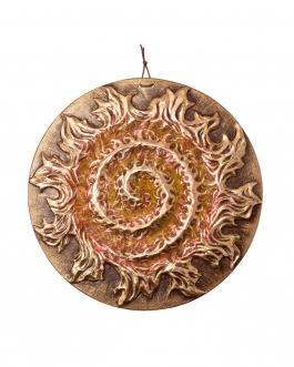 Диск "Спіраль" d30 в золоті з елементами акрилу